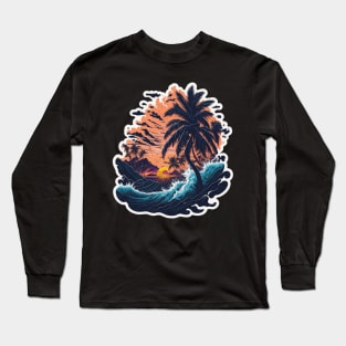 Sun, Beach and Wanderlust: Traveling Around the World Long Sleeve T-Shirt